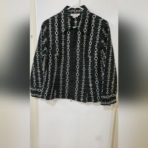 D &‎ Y women's size medium black & white zipper blouse